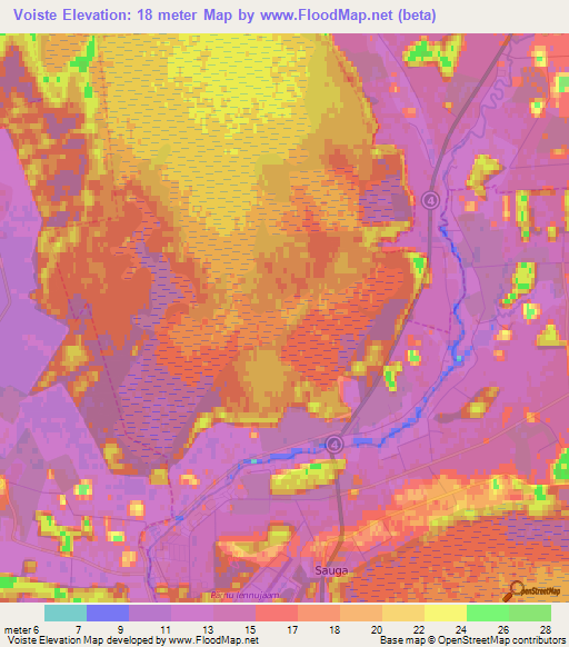 Voiste,Estonia Elevation Map