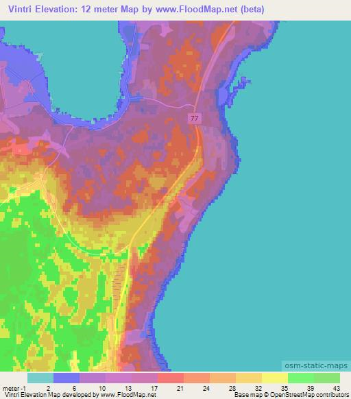 Vintri,Estonia Elevation Map