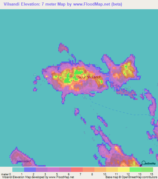 Vilsandi,Estonia Elevation Map