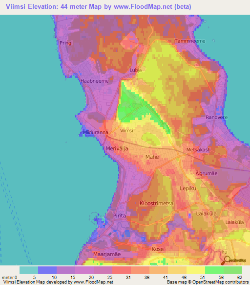 Viimsi,Estonia Elevation Map