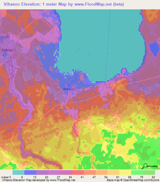 Vihasoo,Estonia Elevation Map