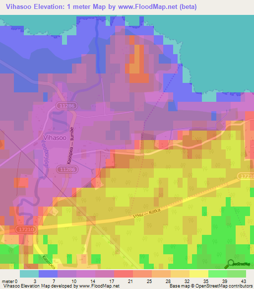 Vihasoo,Estonia Elevation Map