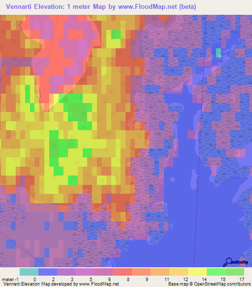Vennarti,Estonia Elevation Map