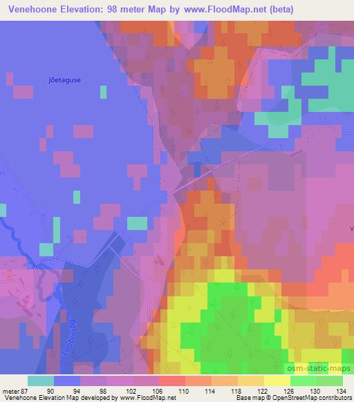 Venehoone,Estonia Elevation Map
