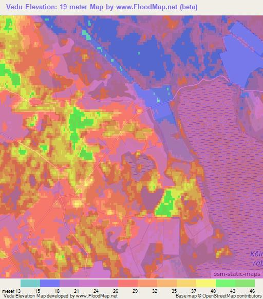 Vedu,Estonia Elevation Map