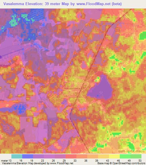 Vasalemma,Estonia Elevation Map