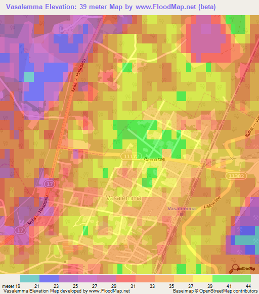 Vasalemma,Estonia Elevation Map