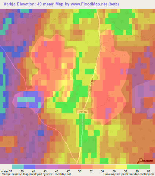 Varkja,Estonia Elevation Map