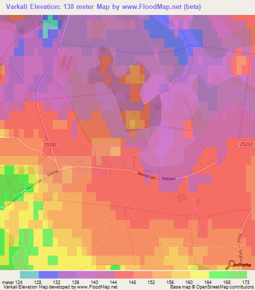 Varkali,Estonia Elevation Map