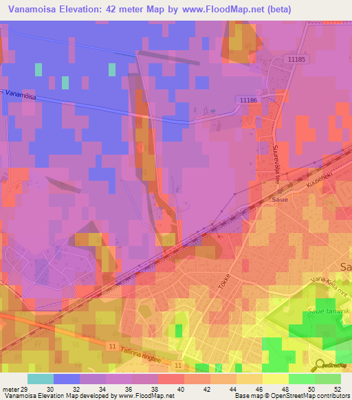 Vanamoisa,Estonia Elevation Map