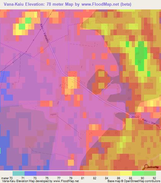 Vana-Kaiu,Estonia Elevation Map