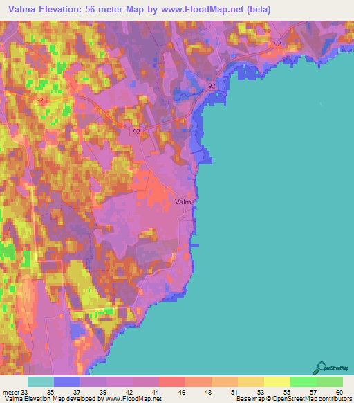 Valma,Estonia Elevation Map