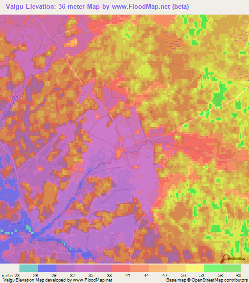 Valgu,Estonia Elevation Map
