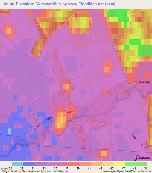 Valgu,Estonia Elevation Map