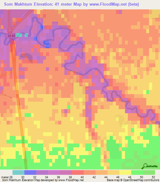 Som Makhtum,Iran Elevation Map