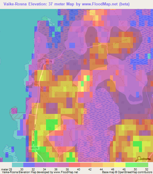 Vaike-Rosna,Estonia Elevation Map