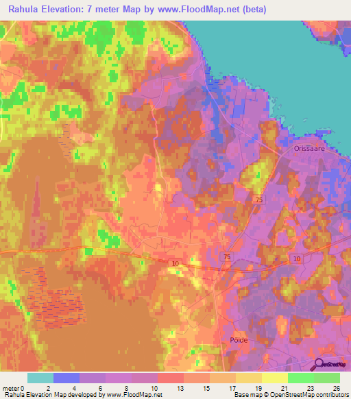 Rahula,Estonia Elevation Map