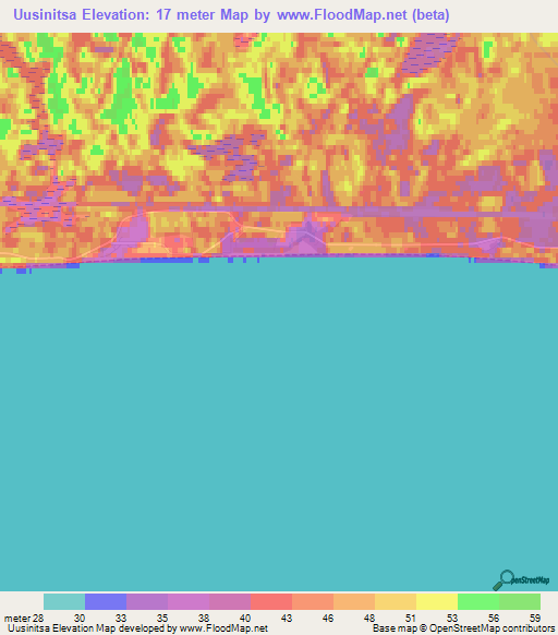 Uusinitsa,Estonia Elevation Map