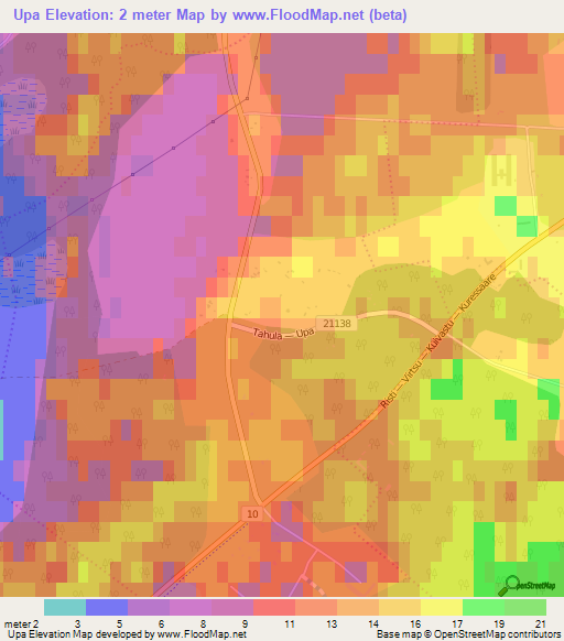 Upa,Estonia Elevation Map