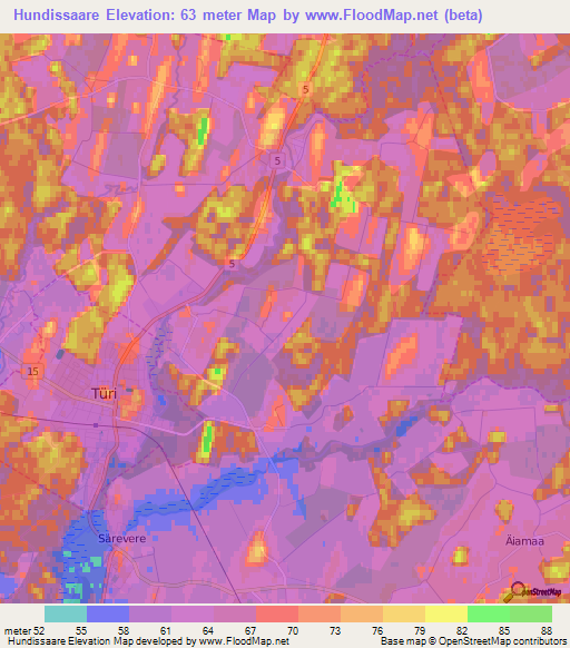 Hundissaare,Estonia Elevation Map