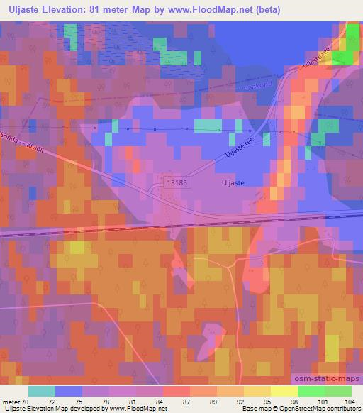 Uljaste,Estonia Elevation Map
