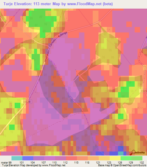 Turje,Estonia Elevation Map