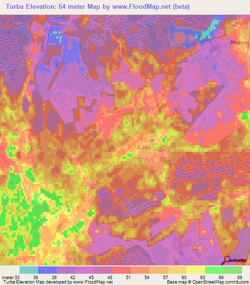 Turba,Estonia Elevation Map