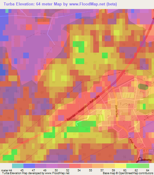 Turba,Estonia Elevation Map