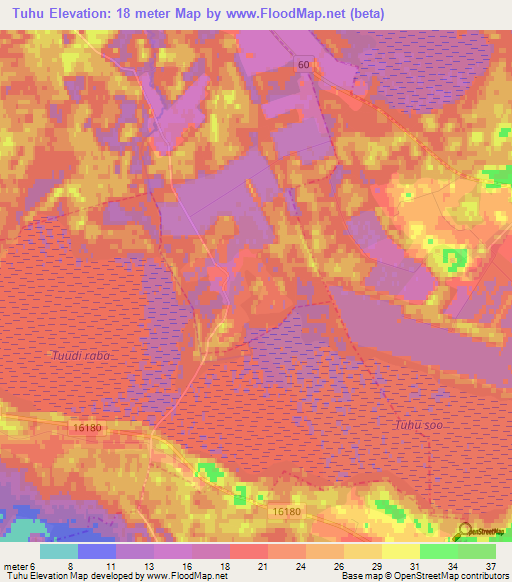 Tuhu,Estonia Elevation Map