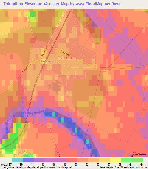 Tsirguliina,Estonia Elevation Map