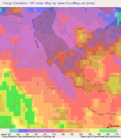 Tsirgu,Estonia Elevation Map
