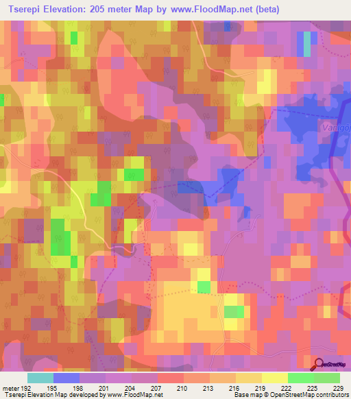 Tserepi,Estonia Elevation Map