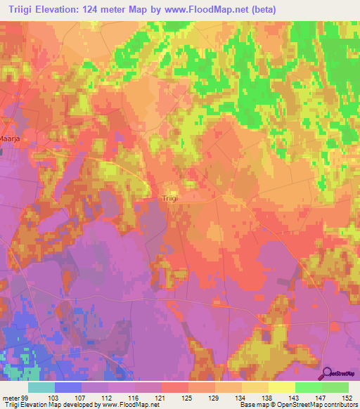 Triigi,Estonia Elevation Map