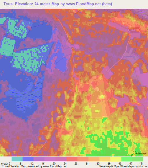 Tousi,Estonia Elevation Map