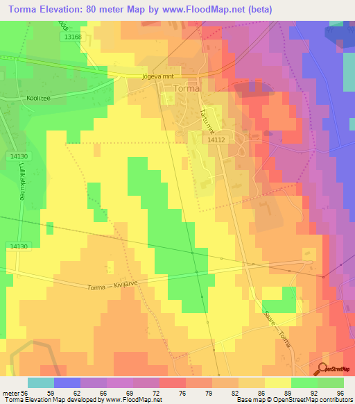 Torma,Estonia Elevation Map