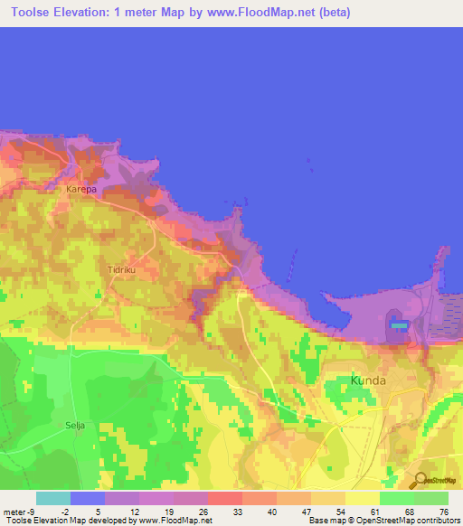 Toolse,Estonia Elevation Map
