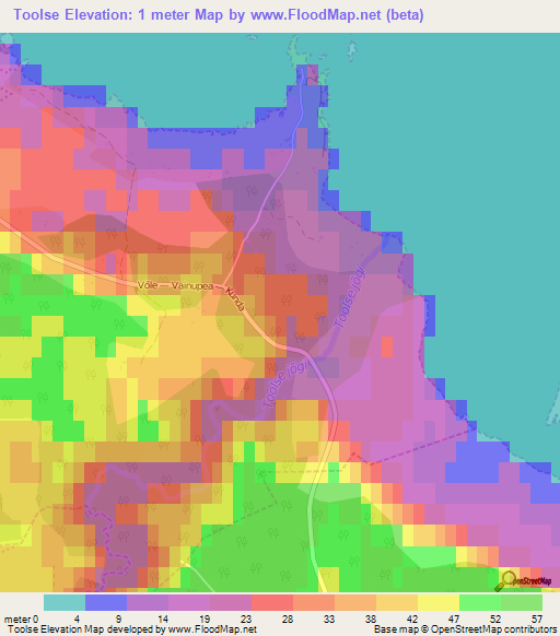 Toolse,Estonia Elevation Map