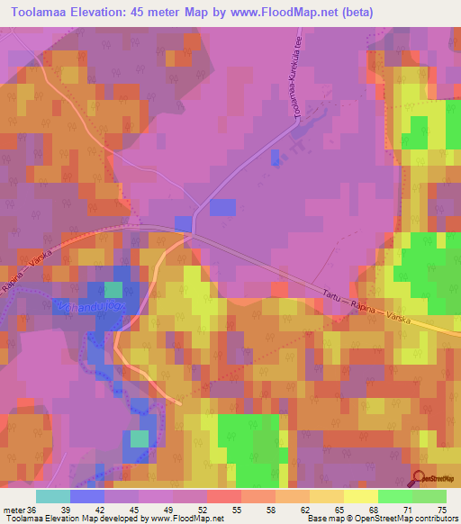 Toolamaa,Estonia Elevation Map