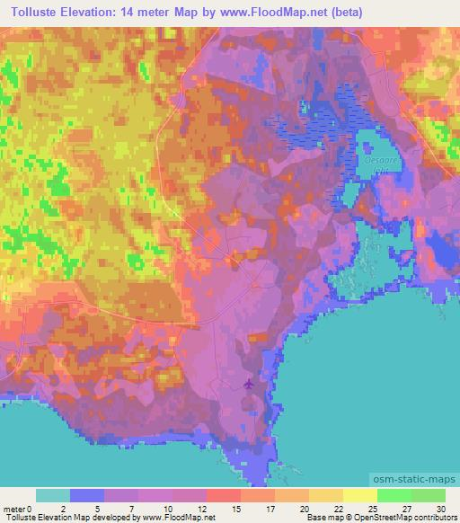 Tolluste,Estonia Elevation Map
