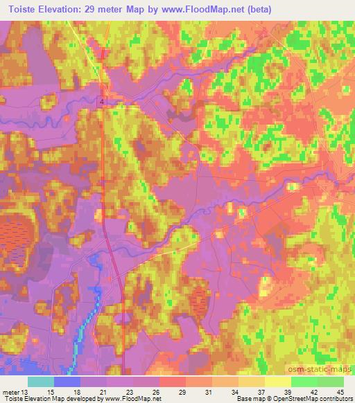 Toiste,Estonia Elevation Map