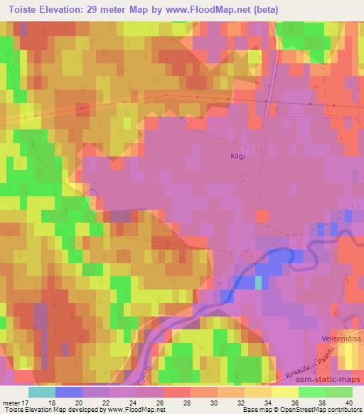 Toiste,Estonia Elevation Map