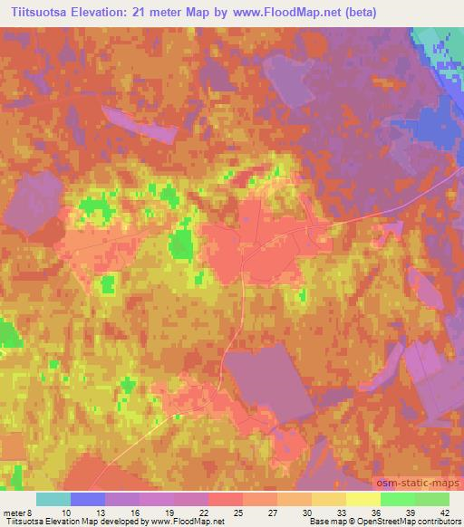 Tiitsuotsa,Estonia Elevation Map