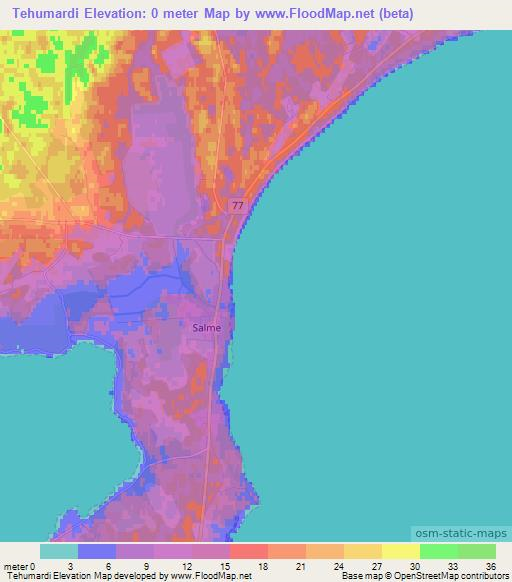 Tehumardi,Estonia Elevation Map