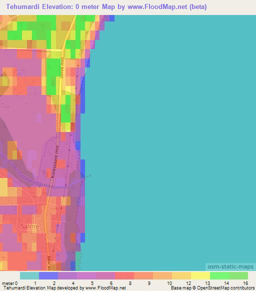 Tehumardi,Estonia Elevation Map