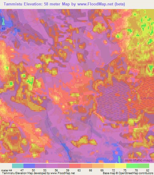 Tammistu,Estonia Elevation Map