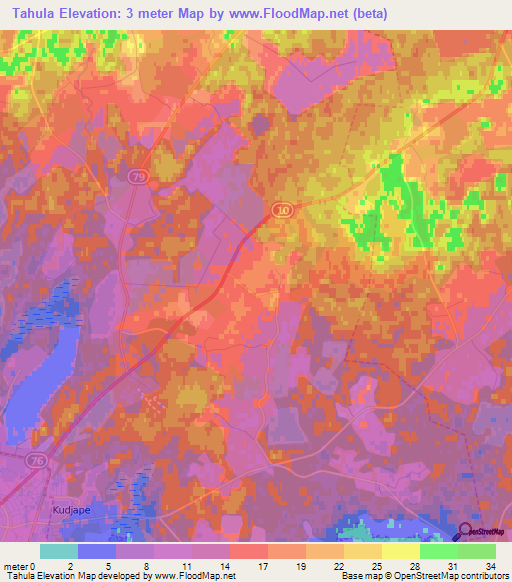 Tahula,Estonia Elevation Map