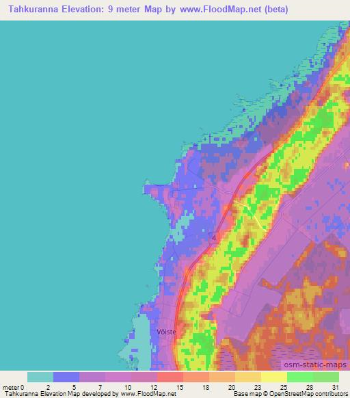 Tahkuranna,Estonia Elevation Map