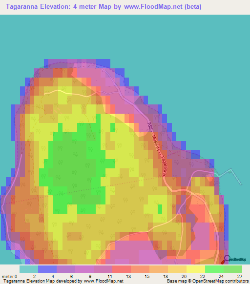 Tagaranna,Estonia Elevation Map