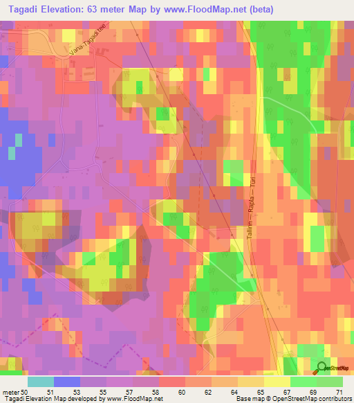 Tagadi,Estonia Elevation Map