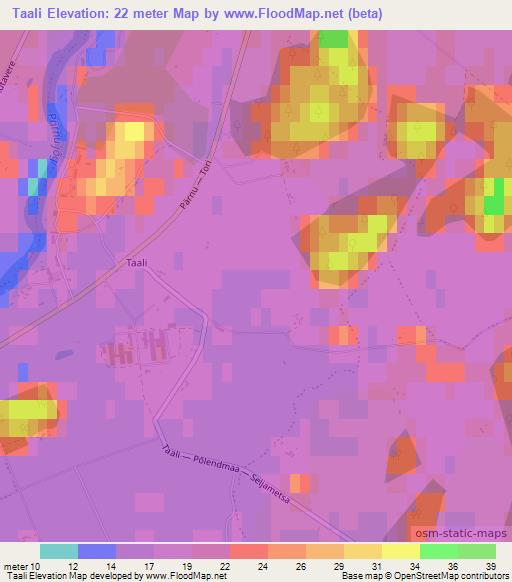 Taali,Estonia Elevation Map